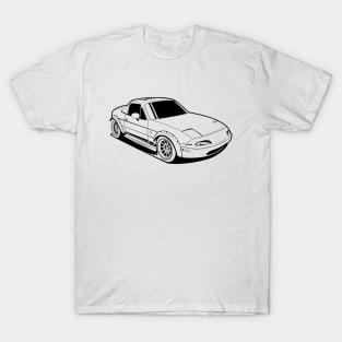 Black line miata classic T-Shirt